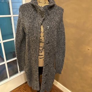 Warm long sweater jacket